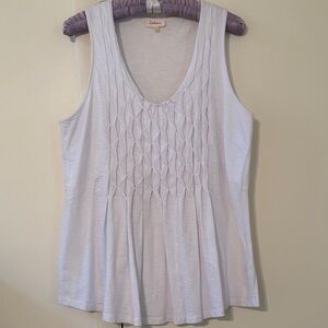 Anthropologie Soft White Sleeveless Tank Top